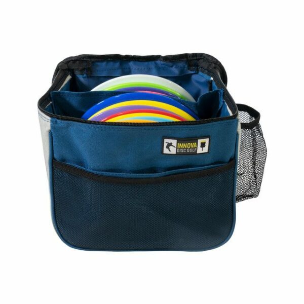Innova Starter bag front blue er den nemme lille disc golf taske til dig der bare skal have få discs med på disc golf banen