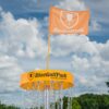 discgolfpark flag and metal flag pole