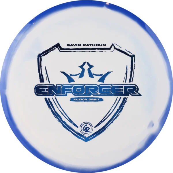 Dynamic Discs Fuzion Orbit Enforcer Gavin Rathbun blue