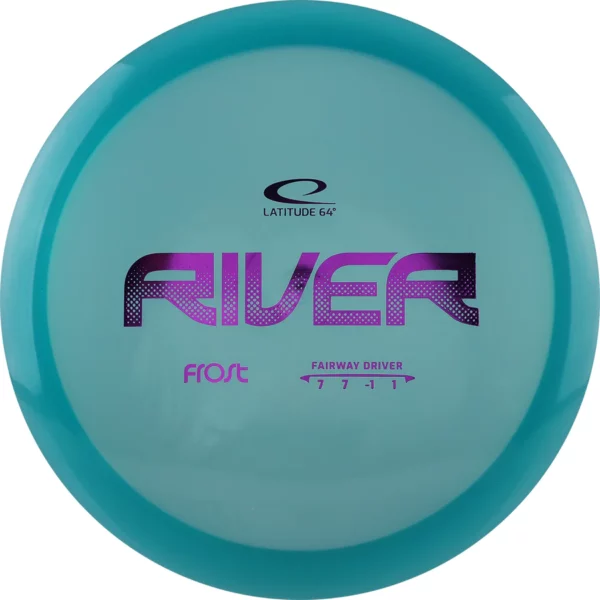 Disc Golf River Turkis Fairway Driver i aktion - Præcision og stil svæver gennem himlen med denne exceptionelle glide-disc, ideel til alle færdighedsniveauer og nøjagtige kast