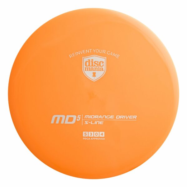 Discmania S-line MD5 orange er den nye genskabte MD5 uden bead og er fantastisk i vind og til forhåndskast