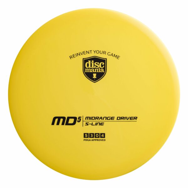 Discmania S-line MD5 yellow er den nye genskabte MD5 uden bead og er fantastisk i vind og til forhåndskast